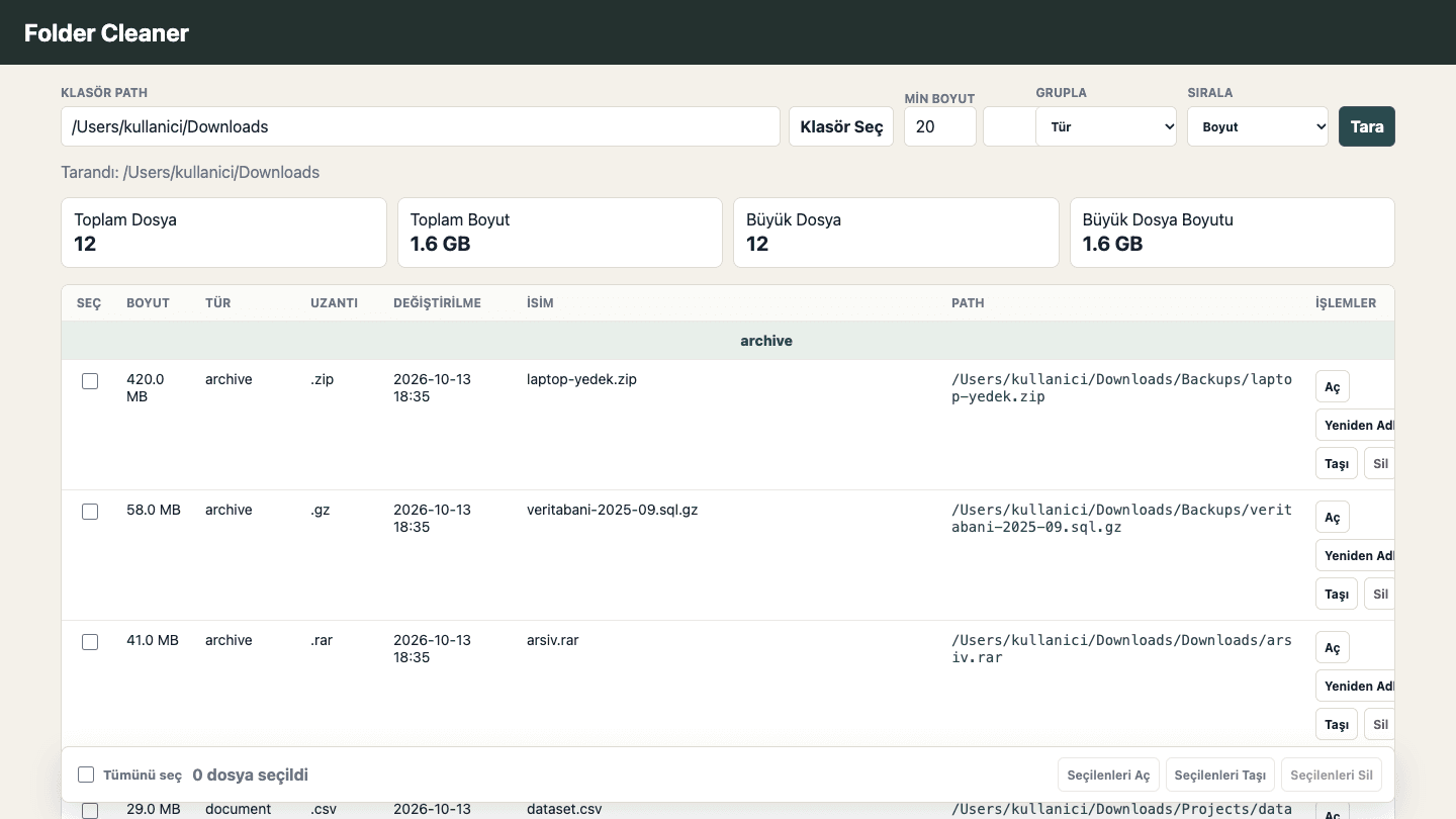 Folder Size & Automation Tools screenshot 1