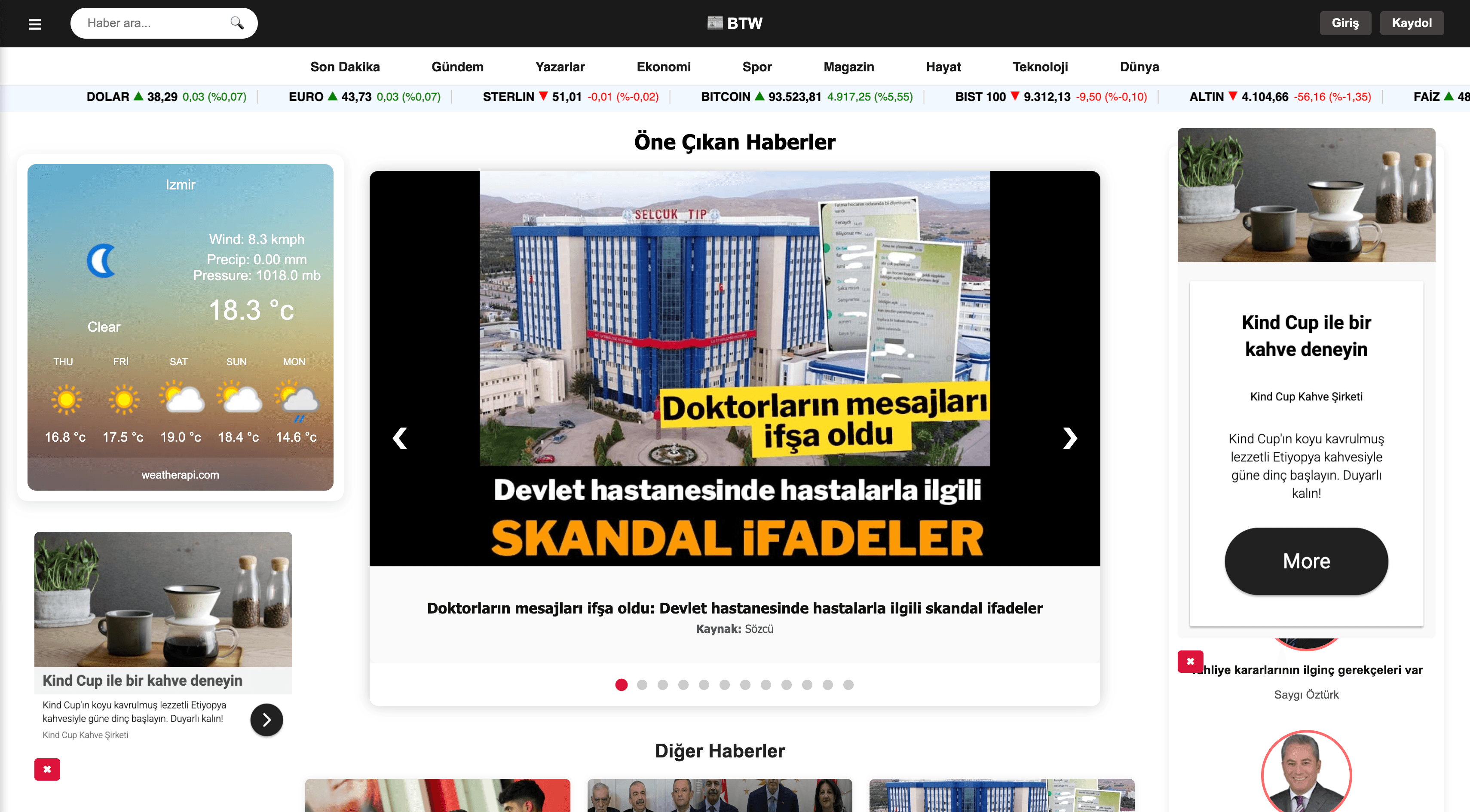 News Portal - Modern Haber Sitesi screenshot 1