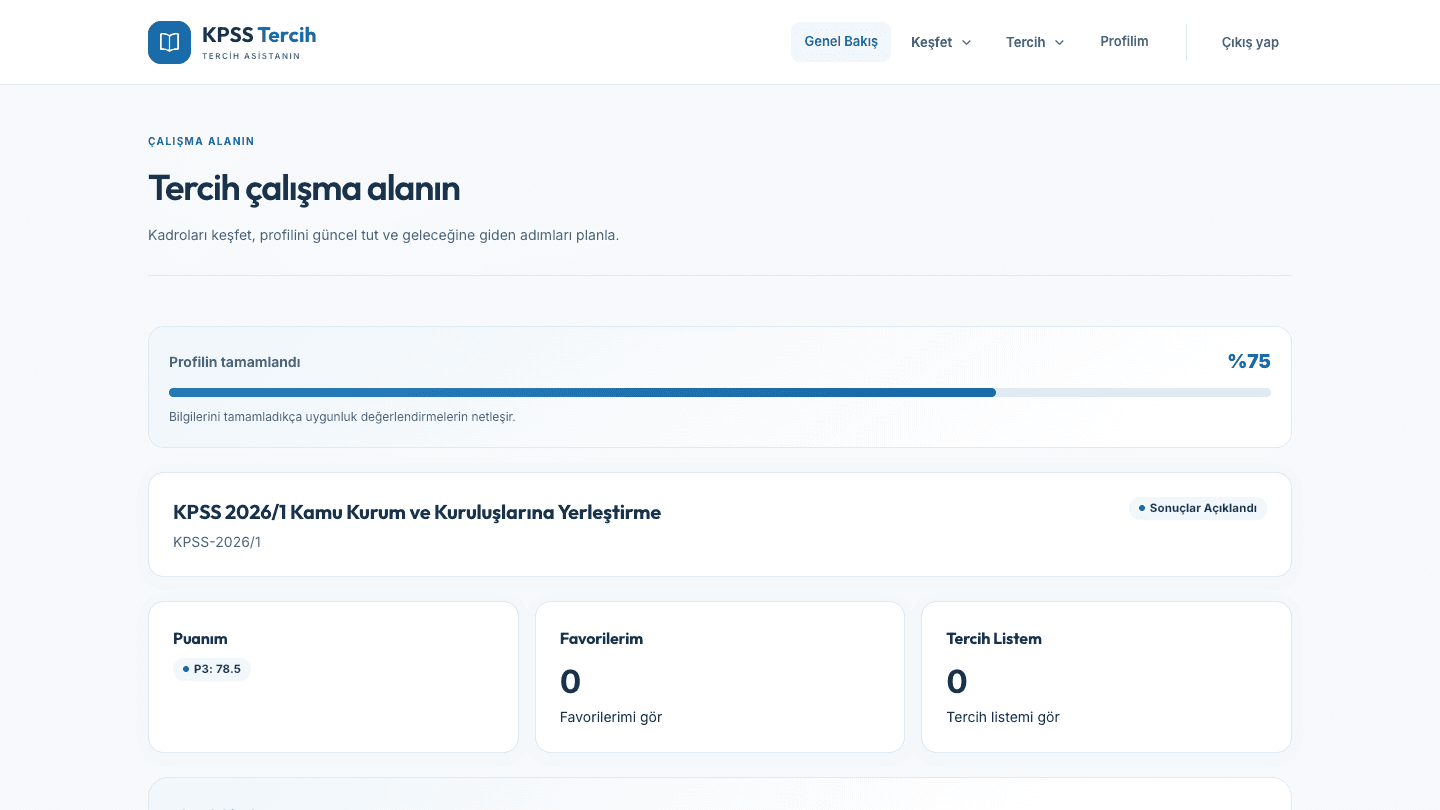 KPSS Tercih Asistanı screenshot 1